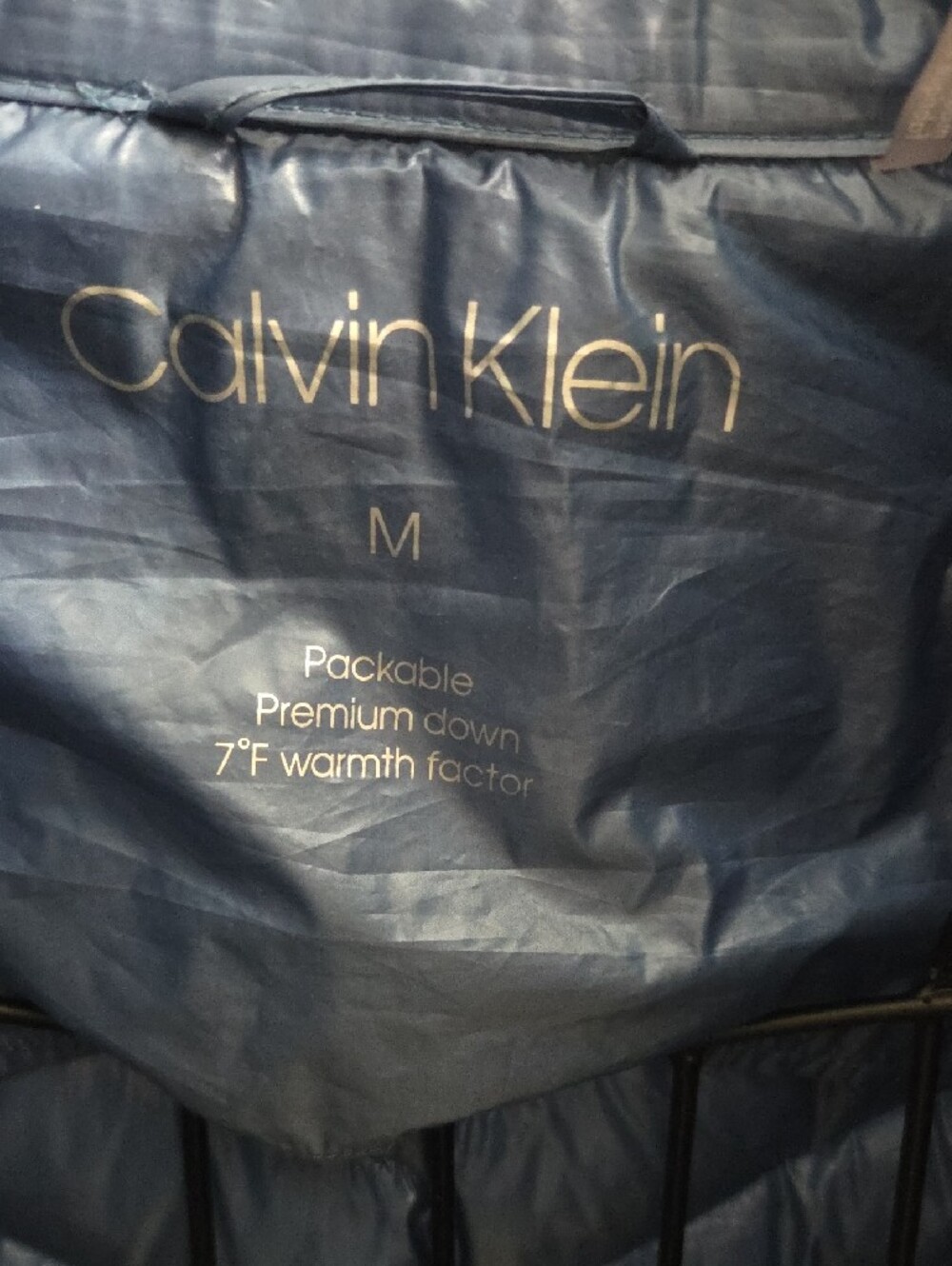 Calvin Klein Light Blue Quilted Packable Puffer Jacket with Hood - Picture 2 of 8